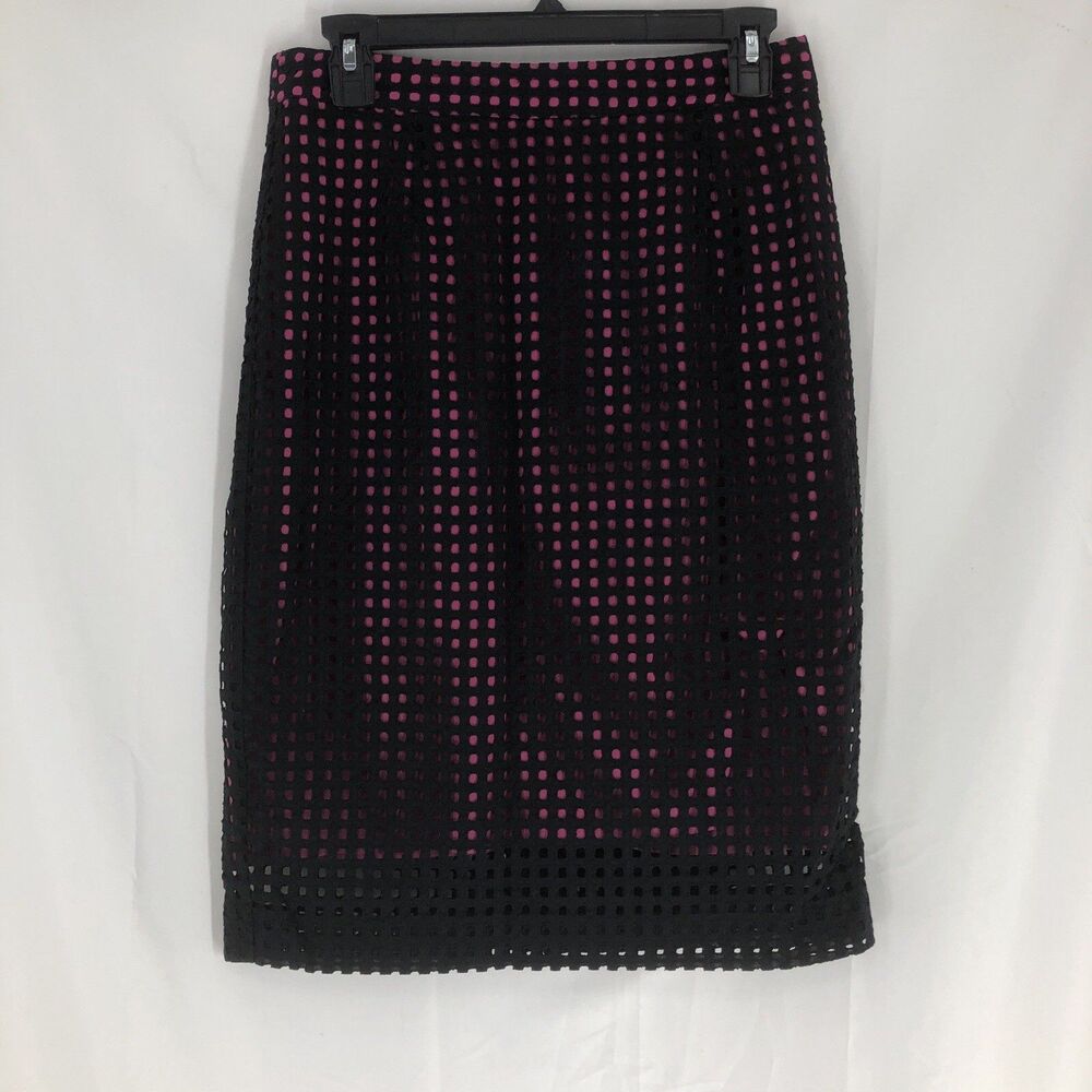 Halogen Pencil Skirt Black & Hot Pink Sz 8
